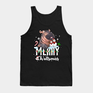 Funny Hippo Fiona Christmas Tank Top